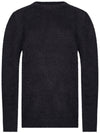 back stitch textured detail knit top black - MAISON MARGIELA - BALAAN.