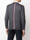 Men's Classic Three-Stripe Backstripe Wool Cardigan Dark Grey - THOM BROWNE - BALAAN 6