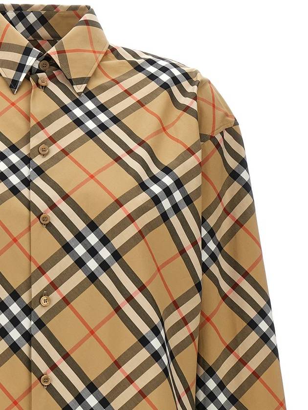 Check Pattern Shirt Beige - BURBERRY - BALAAN 4