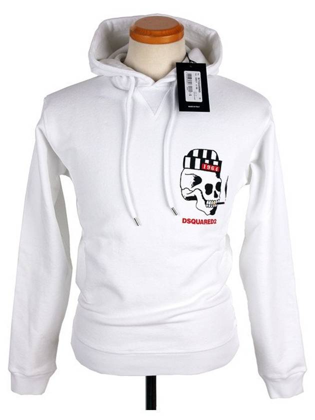 Skull Printing Hoodie White - DSQUARED2 - BALAAN 2