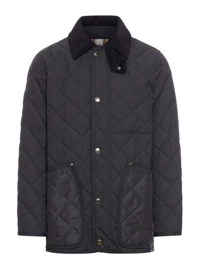 Long Sleeved Quilted Jacket Black - BURBERRY - BALAAN 2