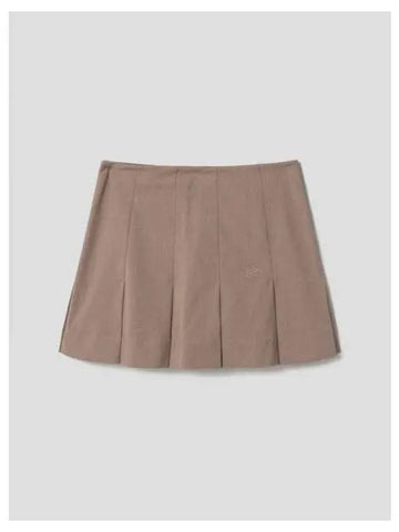 Drape Melange Mini Skirt Beige Domestic Product GM0024090409042 - GANNI - BALAAN 1