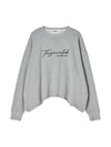 Women's Overfit Embroidered Sweatshirt Melange Grey - THE GREEN LAB - BALAAN 2