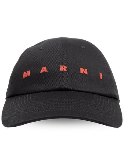 Embroidered Logo Ball Cap Black - MARNI - BALAAN 2