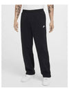 Club Fleece Bungee Pants M Black White FZ0810 010 - NIKE - BALAAN 2