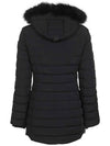 Women's Roselan Hooded Padded Black Fur Black - MOOSE KNUCKLES - BALAAN 4