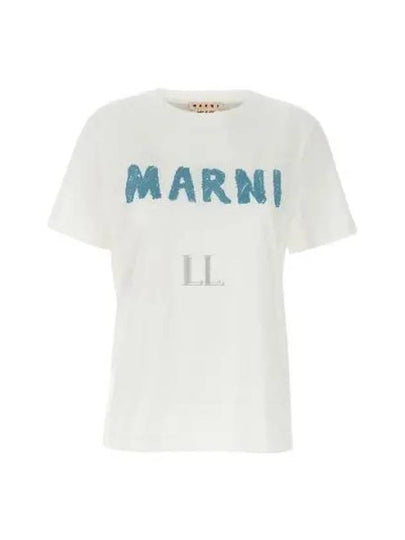 Crayon Logo Short Sleeve T-Shirt White - MARNI - BALAAN 2