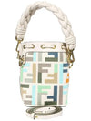 Mon Tresor FF Embroidery Small Canvas Bucket Bag - FENDI - BALAAN 4