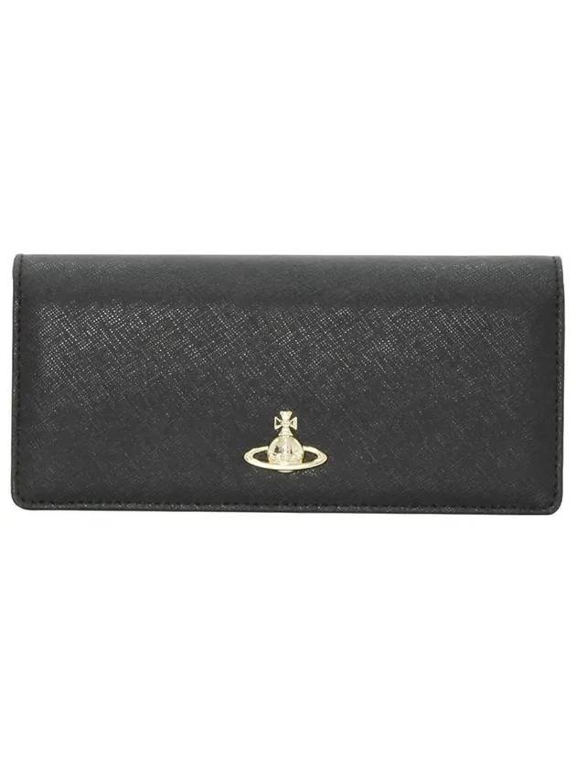 ORB Saffiano Long Wallet Black - VIVIENNE WESTWOOD - BALAAN.