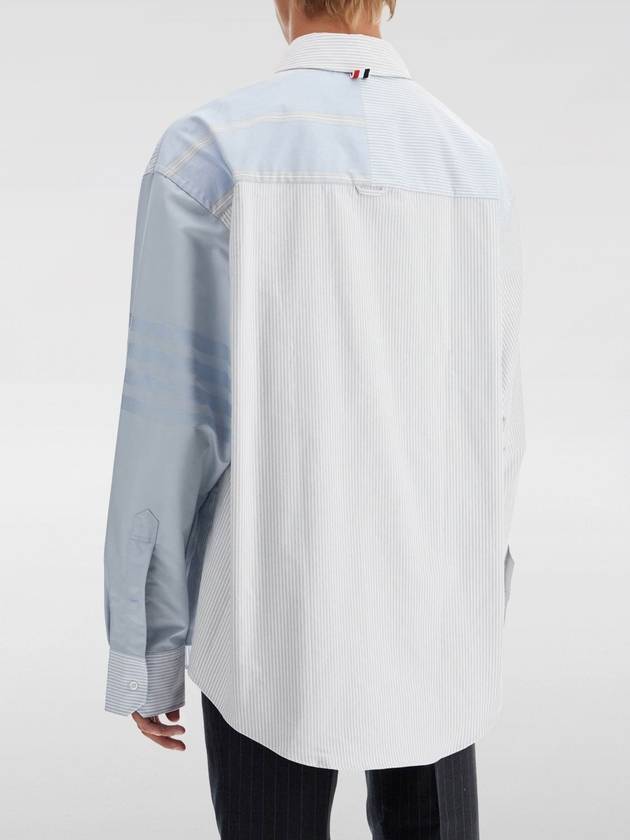 Oversized long sleeve shirt blue - THOM BROWNE - BALAAN 3