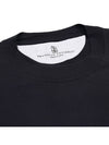 Logo Cotton Short-Sleeved T-Shirt Black - BRUNELLO CUCINELLI - BALAAN 6