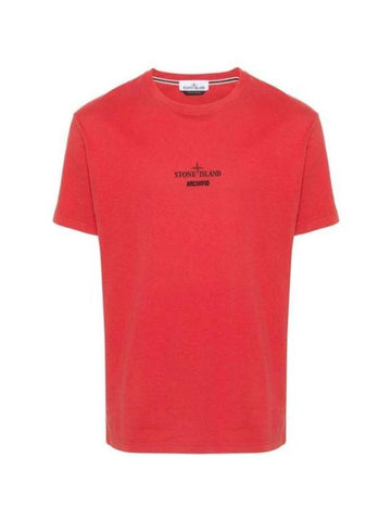 short sleeve t-shirt T shirt 80152NS91 V0010 RED RED - STONE ISLAND - BALAAN 1