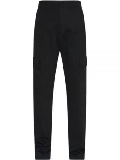 Stretch Gabardine Cargo Straight Pants Black - MONCLER - BALAAN 2