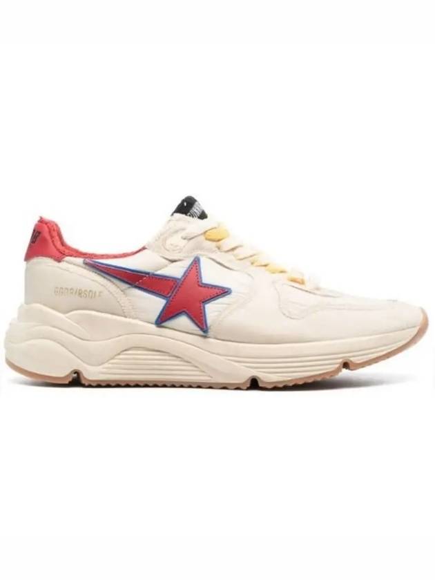 Men's Star Running Sole Low Top Sneakers Beige Red - GOLDEN GOOSE - BALAAN 2