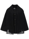 Embroidered Scarf Jacket Black - TOTEME - BALAAN 2