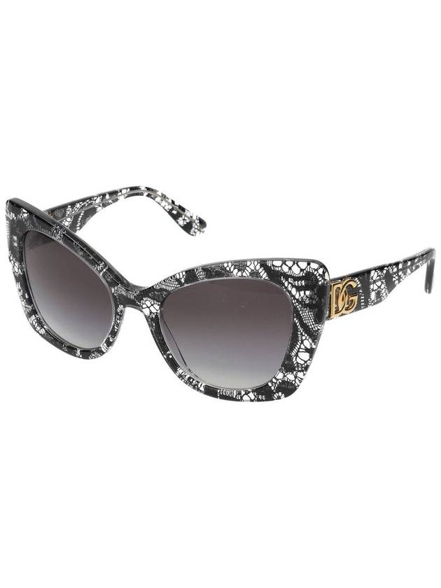 Eyewear Lace Detail Cat Eye Frame Sunglasses DG4405 - DOLCE&GABBANA - BALAAN 3