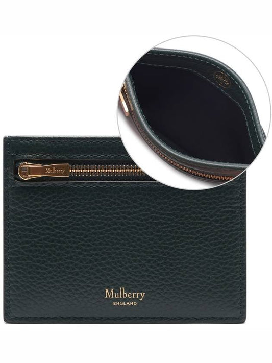 Classic Grained Leather Zipped Card Holder Green - MULBERRY - BALAAN 2