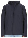 Men's Soft Shell Pure Insulation Technology Primaloft Hooded Jacket Navy - STONE ISLAND - BALAAN 4