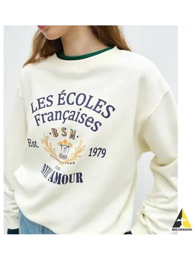 ECOLE ARTWORK SWEATSHIRT IVORY - BENSIMON - BALAAN 1