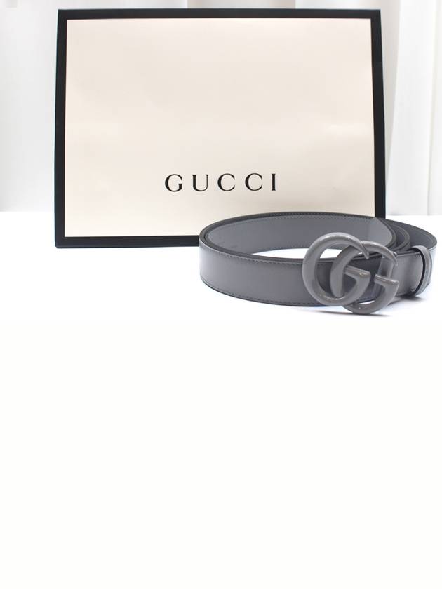 GG Marmont thin gray belt size 80 414516 - GUCCI - BALAAN 2