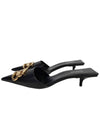 Gold BB Logo Mule Heel Black - BALENCIAGA - BALAAN 1