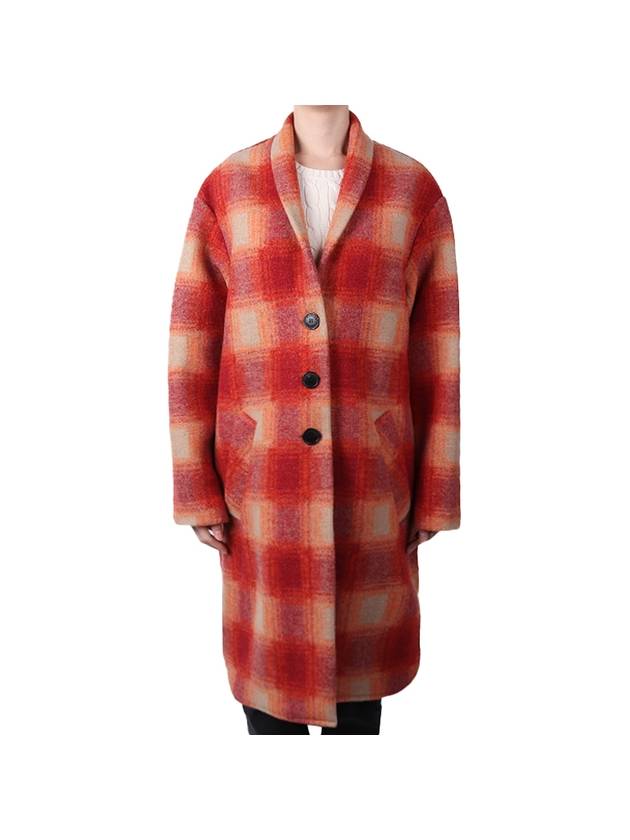 Women's Gabriel Wool Single Coat Orange - ISABEL MARANT - BALAAN 1