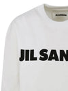 Logo Print Long Sleeve T Shirt White - JIL SANDER - BALAAN 5