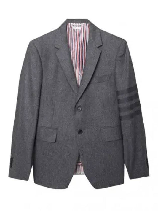 Tonal diagonal striped flannel wool cashmere jacket men s formal blazer suit - THOM BROWNE - BALAAN 1