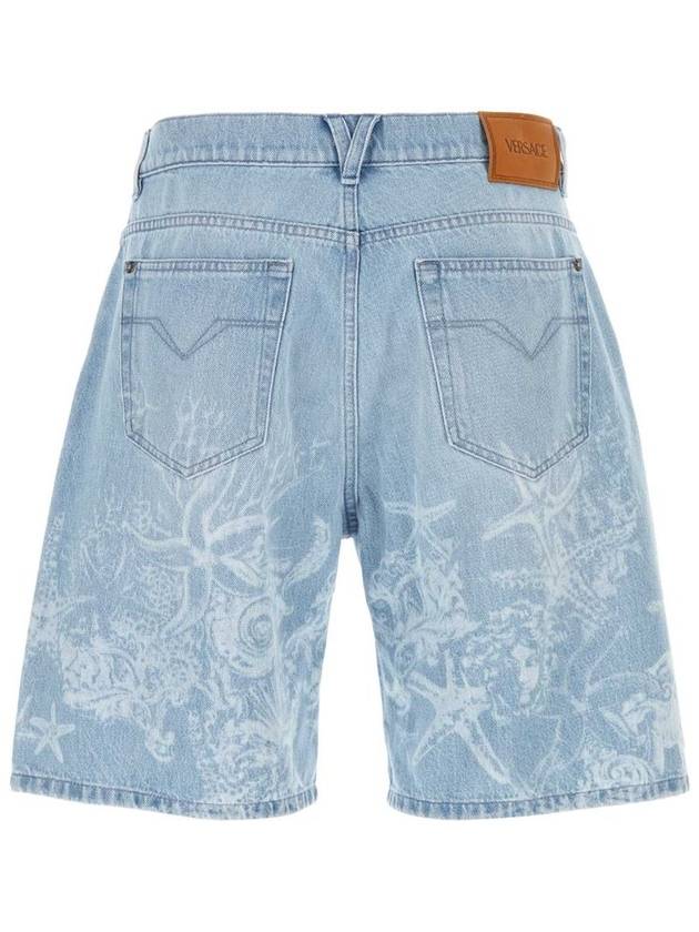 Barocco Sea Print Denim Shorts 10147811A11107 - VERSACE - BALAAN 3