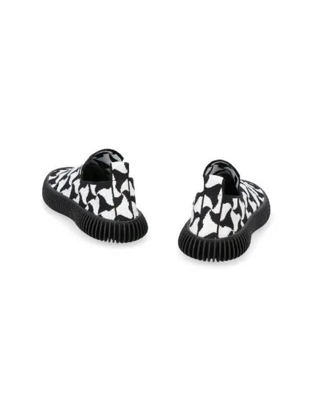 Ripple Triangle Pattern Slip-Ons Black White - BOTTEGA VENETA - BALAAN 5