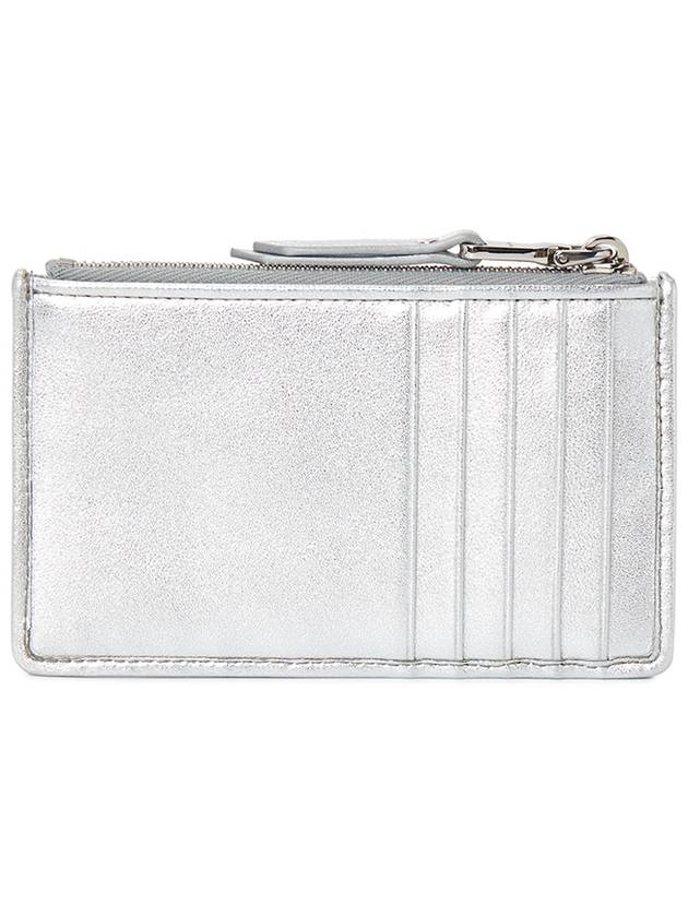 Matelasse Leather Envelope Card Wallet Silver - MIU MIU - BALAAN 3