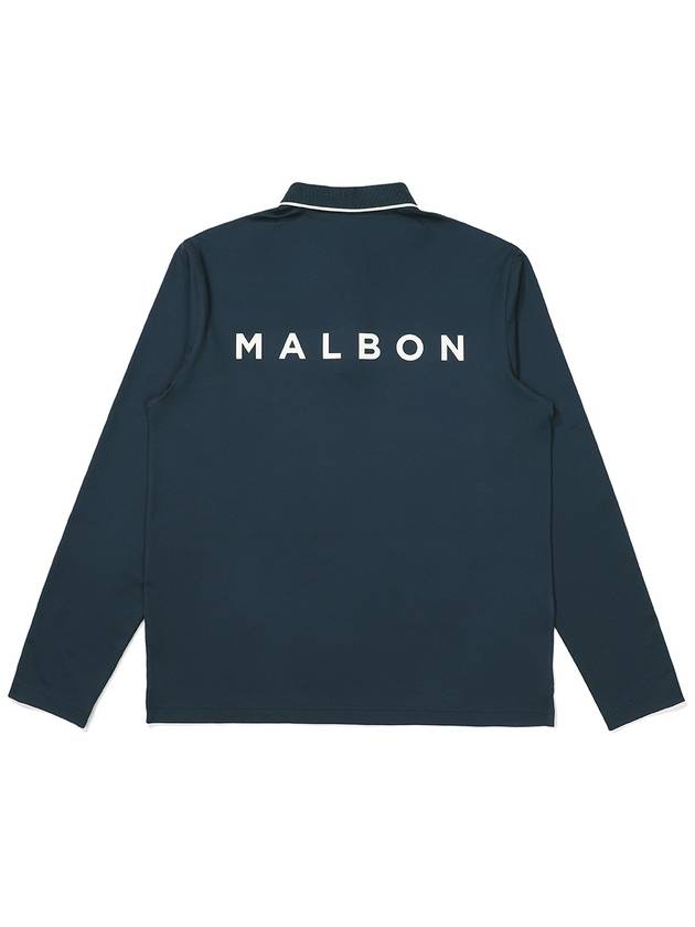 Basic brushed collar t shirt NAVY MAN - MALBON GOLF - BALAAN 2