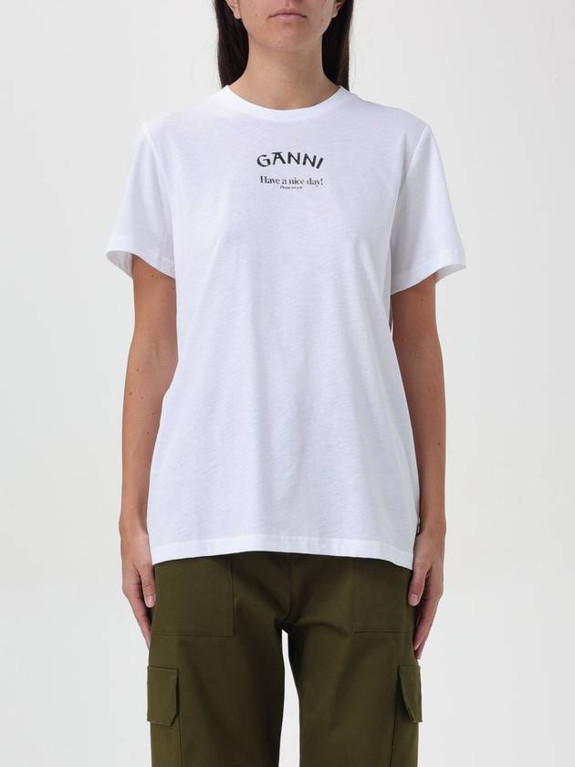 T-shirt con mini logo Ganni - GANNI - BALAAN 1