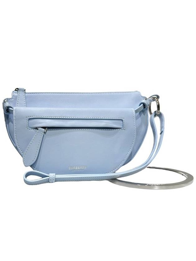 80407191 Pale Blue Double Olympia Mini Pouch Strap - BURBERRY - BALAAN 9