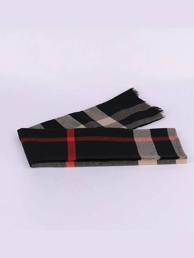 RECGZ Giant Check Muffler Black 80719381 - BURBERRY - BALAAN 5