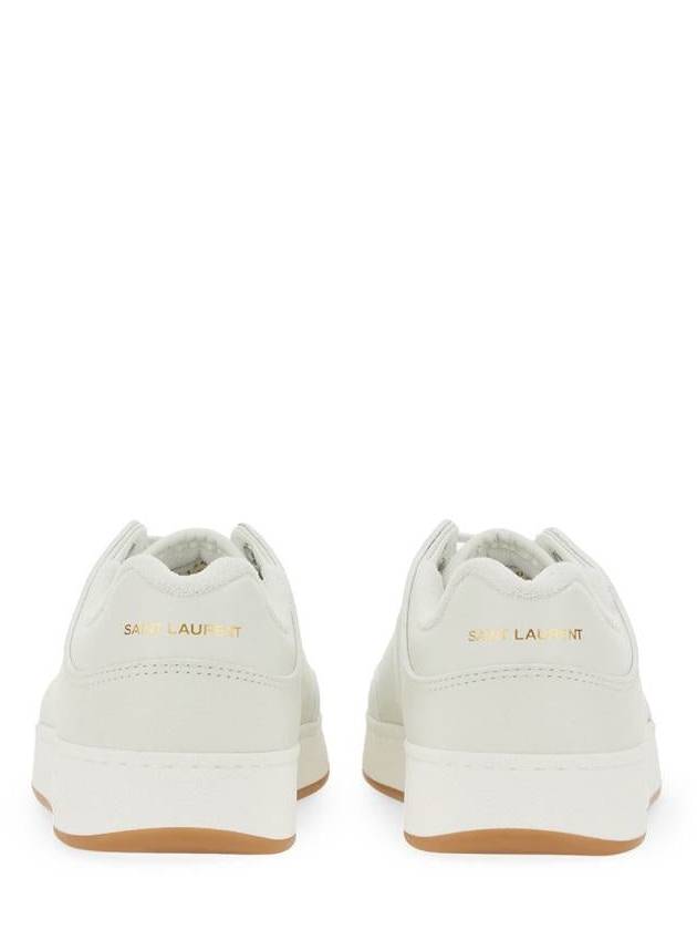 SL 61 Logo Signature Leather Low Top Sneakers White - SAINT LAURENT - BALAAN 11