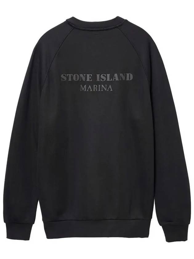 Marina Logo Patch Sweatshirt Black - STONE ISLAND - BALAAN 4