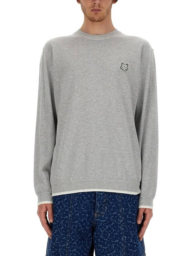 Sweater MM00801KT1103H150 GRAY MELANGE - MAISON KITSUNE - BALAAN 2