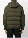 Seamless Logo Nylon Hooded Down Jacket Olive - STONE ISLAND - BALAAN 8