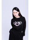 Triple heart sweatshirt Black - NAAIEEN - BALAAN 2