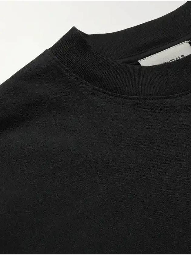 Fear of God Essentials FOG Logo Print Black Cotton Long Sleeve TShirt - FEAR OF GOD ESSENTIALS - BALAAN 3