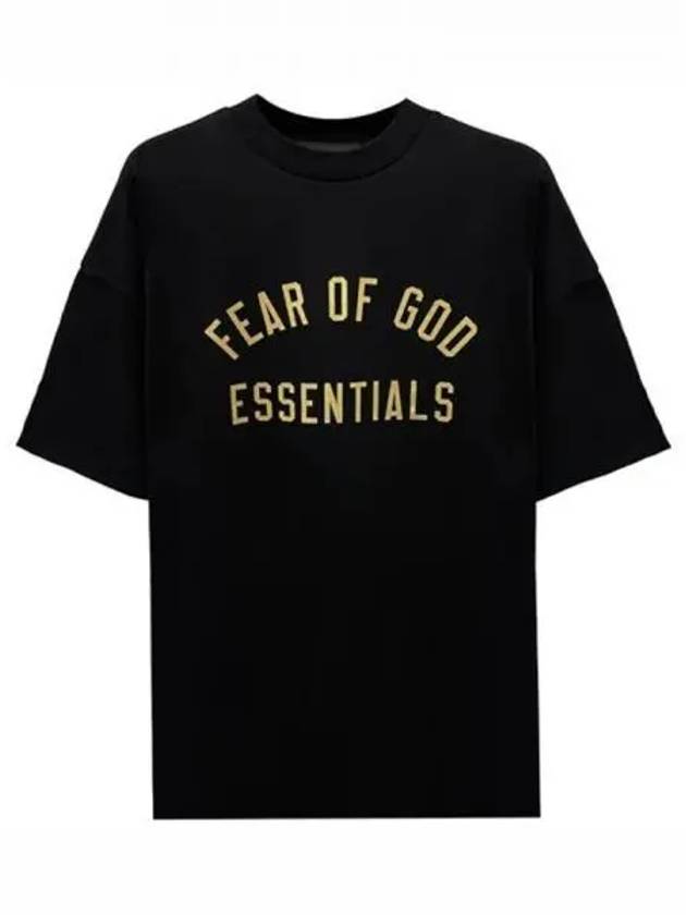 Logo Printing Jersey Crew Neck Round Short Sleeve T Shirt Black Men s 270713 - FEAR OF GOD - BALAAN 1