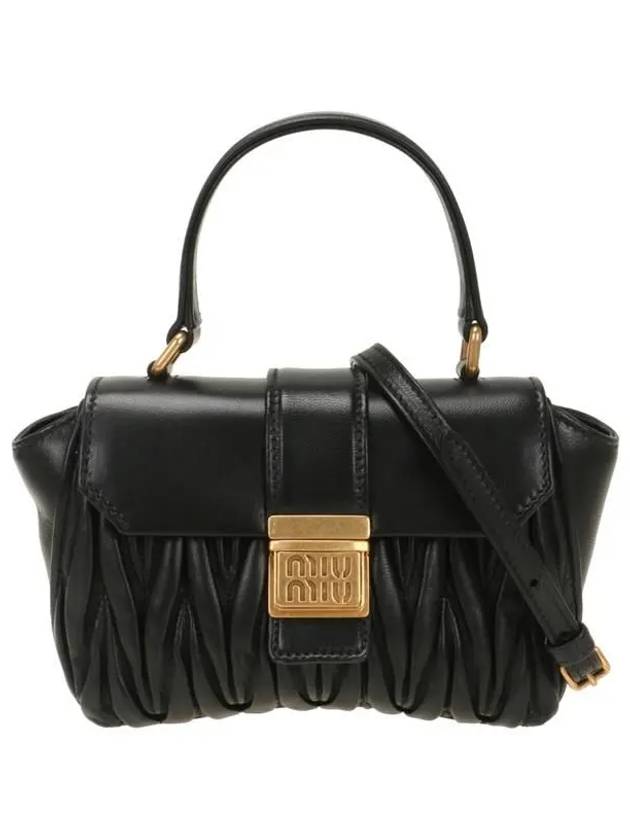 Materasse Nappa Leather Mini Shoulder Bag Black - MIU MIU - BALAAN 2