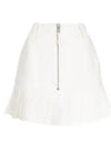 Slub Linen Mini A-Line Skirt Egret - GANNI - BALAAN 2