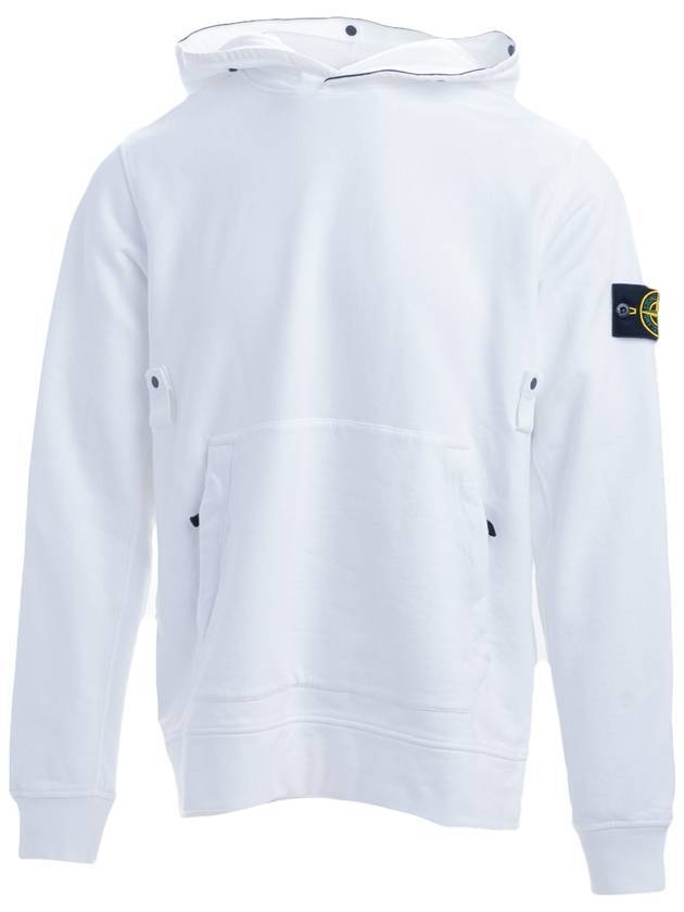 Wappen Patch Cotton Hoodie White - STONE ISLAND - BALAAN 1