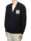 Fox Head Intarsia Comfort Cardigan Black - MAISON KITSUNE - BALAAN 3