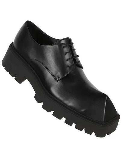 Men's Rhino Square Toe Leather Derby Black - BALENCIAGA - BALAAN 2