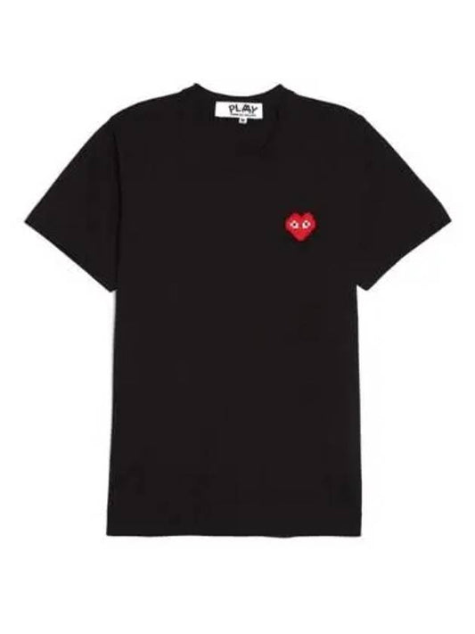 Women Pixel Heart Embroidery T Shirt P1T321 - COMME DES GARCONS - BALAAN 1