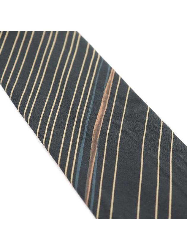 100 silk gray striped pattern tie - CARVEN - BALAAN 5