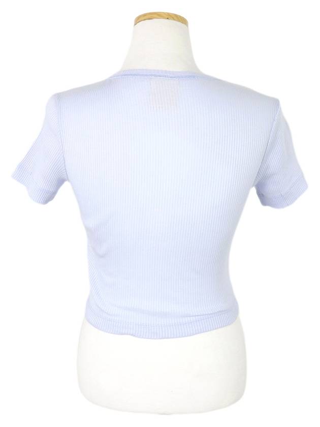 Women's Short Sleeve Cropped Ribbed TShirt 115156 BS012 - CHAMPION - BALAAN 4